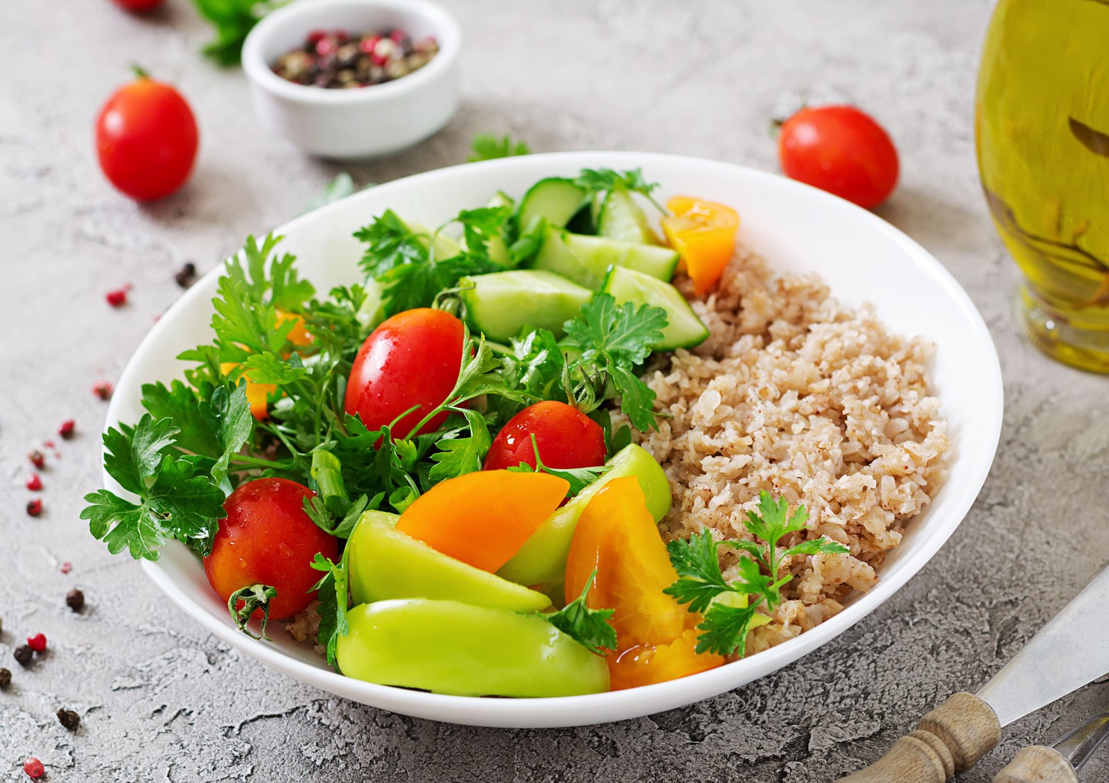 Healthy nutrient-rich bowl
