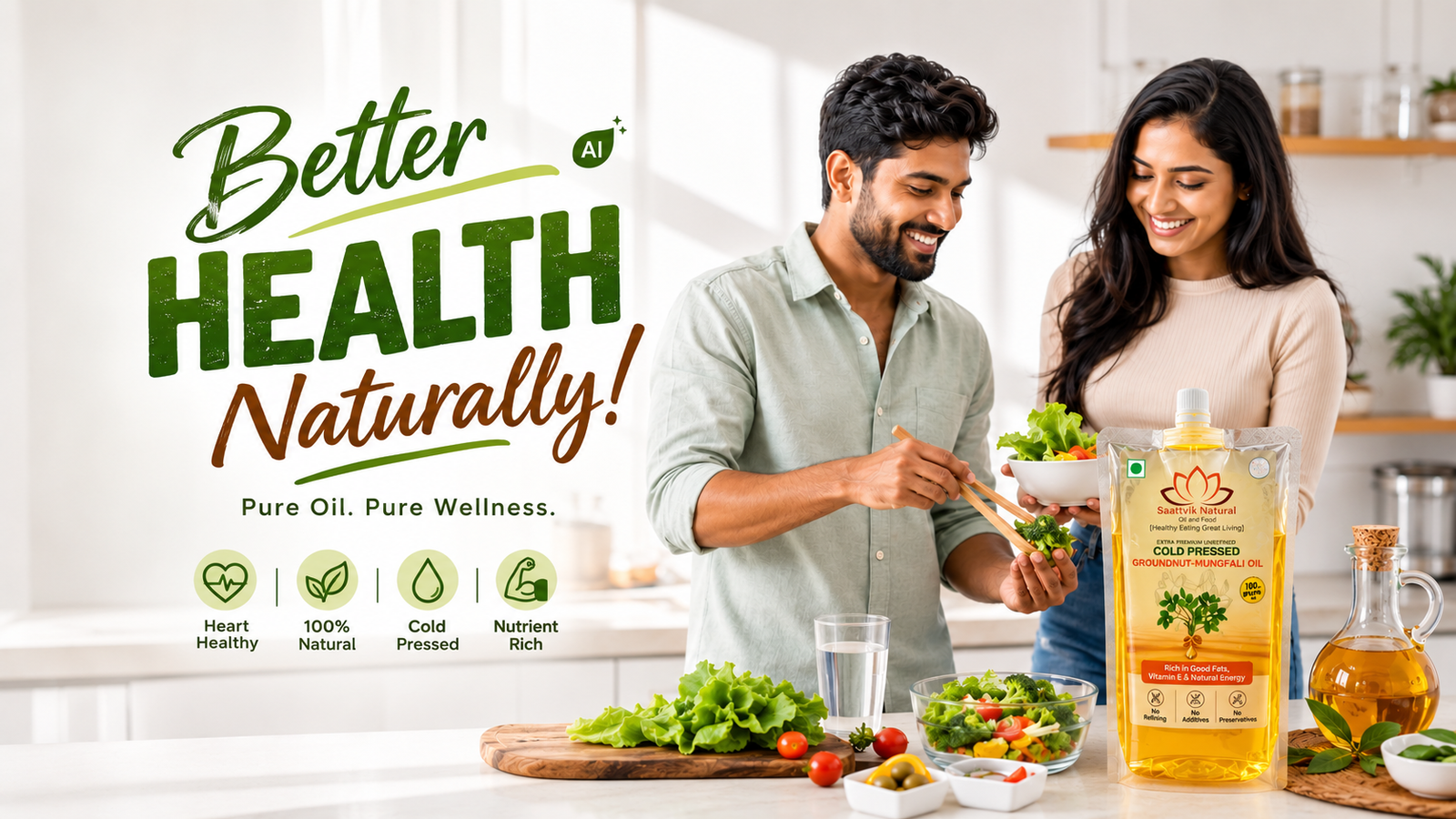 Better health naturally with Saattvik cold pressed oils
